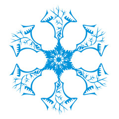 snowflake isolated on white