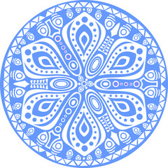 ornamental round lace pattern, circle background with many detai