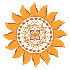 Stylized sun, vector