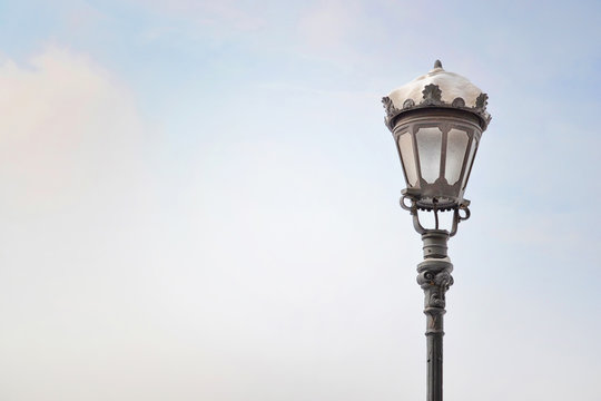 Snow On The Lamp Post