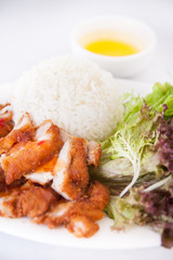 fried chicken with rice