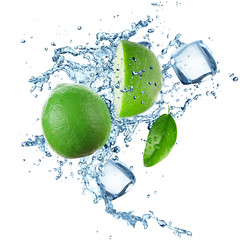 Limes and Splashing water