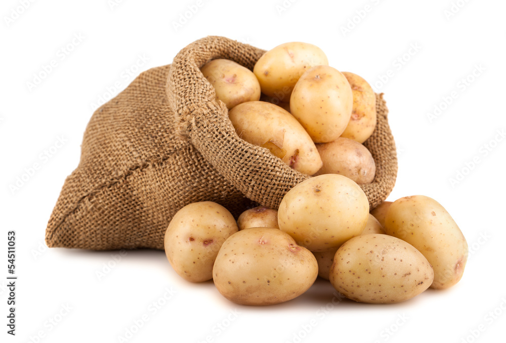 Wall mural Potatoes in sack