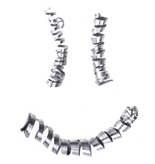 Smile made of metal shavings