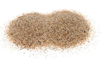 pile desert sand isolated on white background