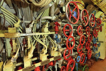Control devices old submarine