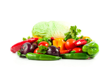 vegetable on isolated white  background