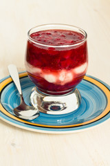Fresh strawberry dessert