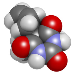 Secobarbital barbiturate sedative, chemical structure.