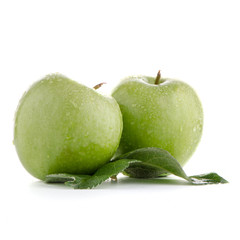 Two fresh green apples