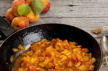 apricot jam close up