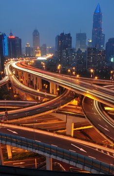 Stadtautobahn in Shanghai China