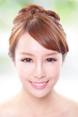 Obraz premium woman with beauty face and perfect skin