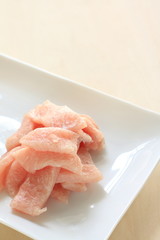 freshness japanese Maguro Sashimi on white dish
