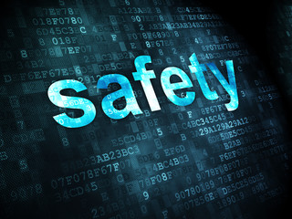 Protection concept: Safety on digital background