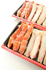 frozen food, Zuwaikani on tray from Hokkaido Japan