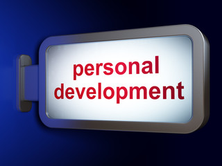 Education concept: Personal Development on billboard background