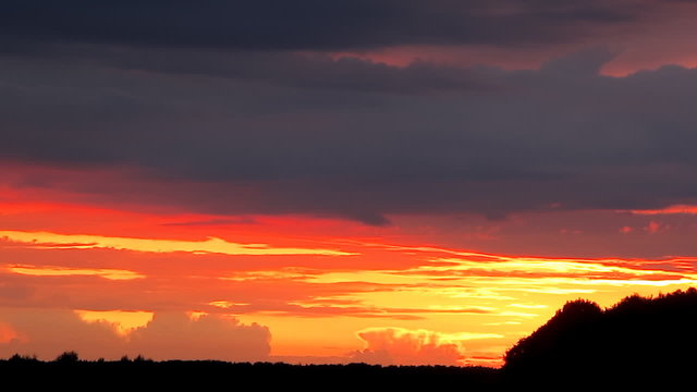 Вeautiful sunset time lapse video