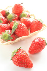 freshness strawberry from Japan on white background