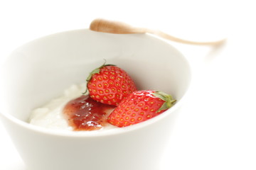 freshness strawberry and yogurt