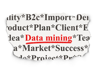Data concept: Data Mining on Paper background