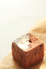 home bakery, chocolate cube bread