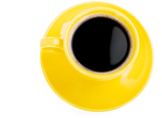 cup of coffee on white background