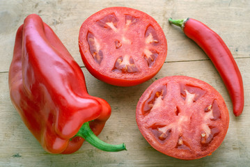 Ripe red vegetable