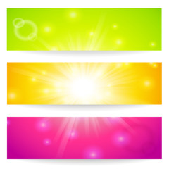 Obraz premium Banners, headers abstract lights