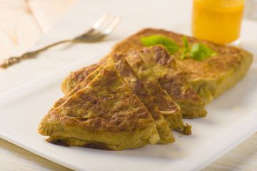 mutabbaq a popular arab food where bread if stuffed with meat