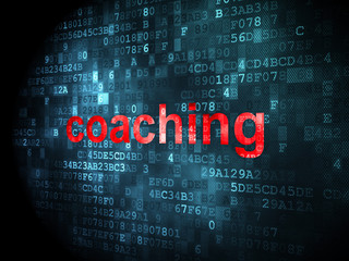 Fototapeta premium Education concept: Coaching on digital background