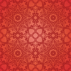 Lace pattern background with indian ornament