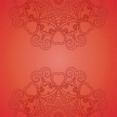 Obraz na płótnie Canvas Lace pattern background with indian ornament