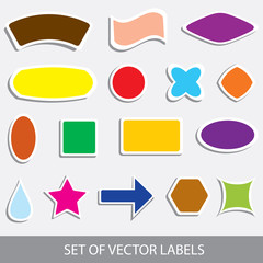 set of various vector labels