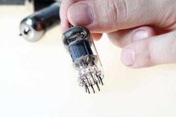 Glass vacuum radio tubes