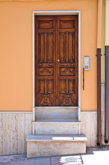 Wooden door. Biccari. Puglia. Italy.
