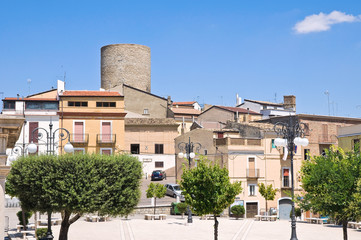 Panoramic view of Biccari. Puglia. Italy.