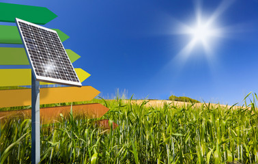 Label of European energy-saving Ecological renewable solar pane 