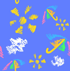 summer background with umbrella