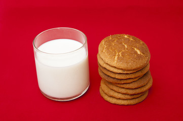 glass of milk and cookies