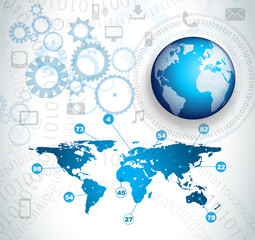 Infographic template for statistic data visualization.