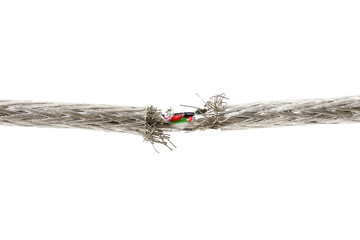 warranty problem  concept with torn wire