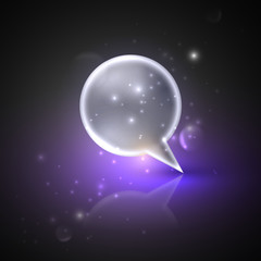 illustration with silver speech bubble