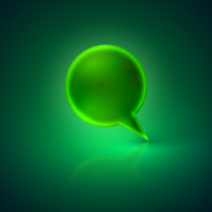 illustration with green speech bubble