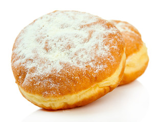 Tasty donuts, isolated on white