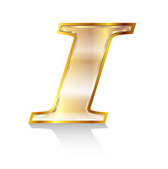 i  アルファベット　エンブレム