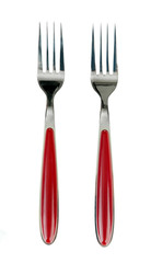 Forks, isolated on white