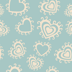 romantic seamless pattern with hearts