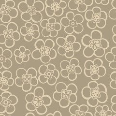 Seamless floral pattern. Flowers texture. Daisy.