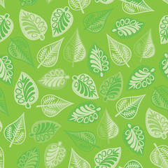 A seamless leaf pattern.